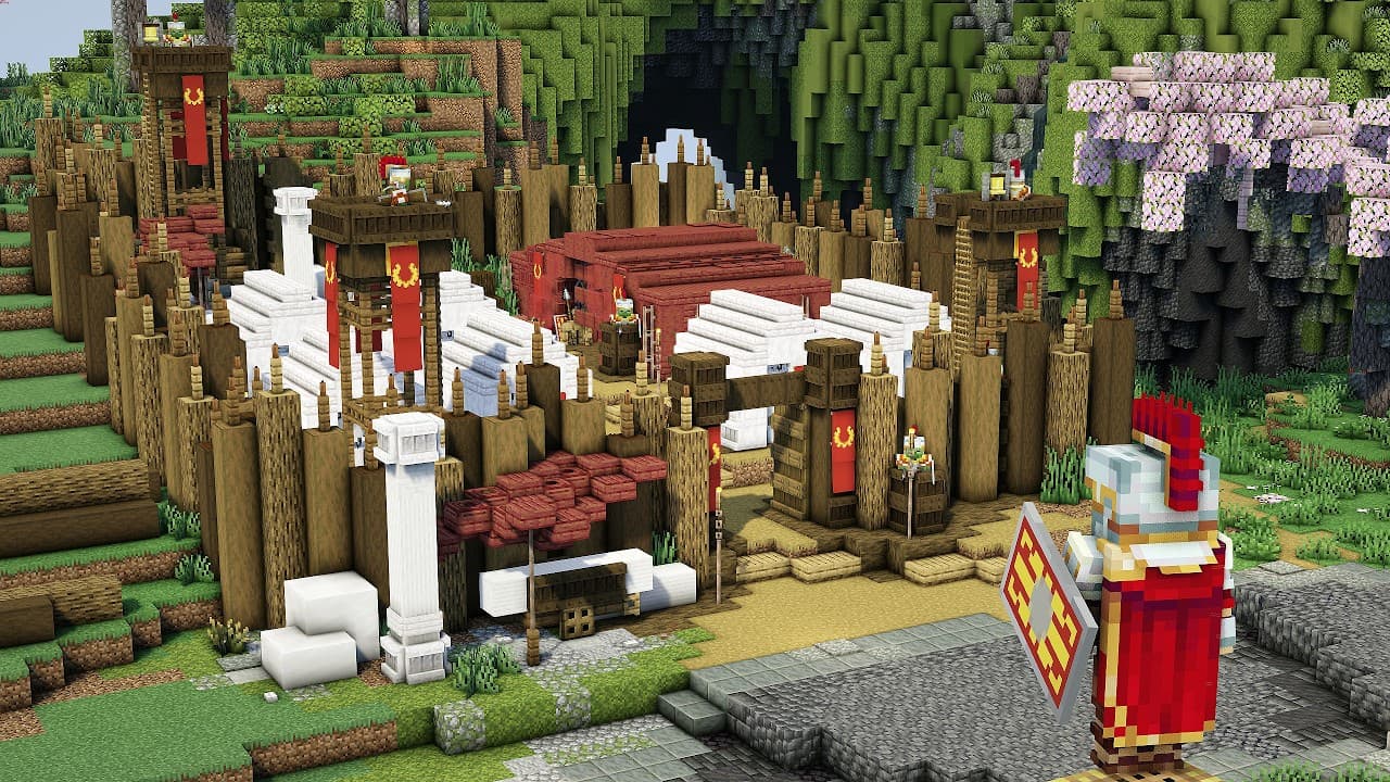 Hermitcraft 11: Ep.9 - I Built a ROMAN MILITARY CAMP!