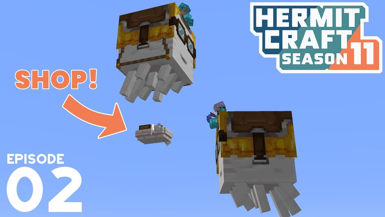 My Flying Bookstore! - Hermitcraft 11 | Ep 02