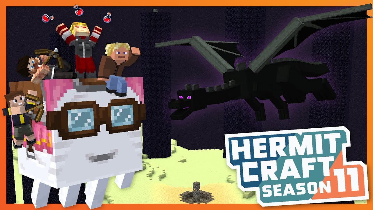 Dragon Slaying on a Happy Ghast?!? - Minecraft Hermitcraft Season 11