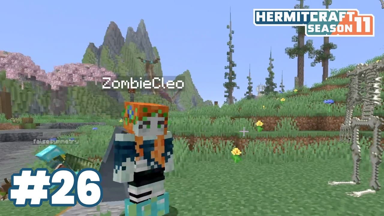 I need a human skull! Fun with stonecut paintings feat. ZombieCleo & False! — HermitCraft 11: ep 26