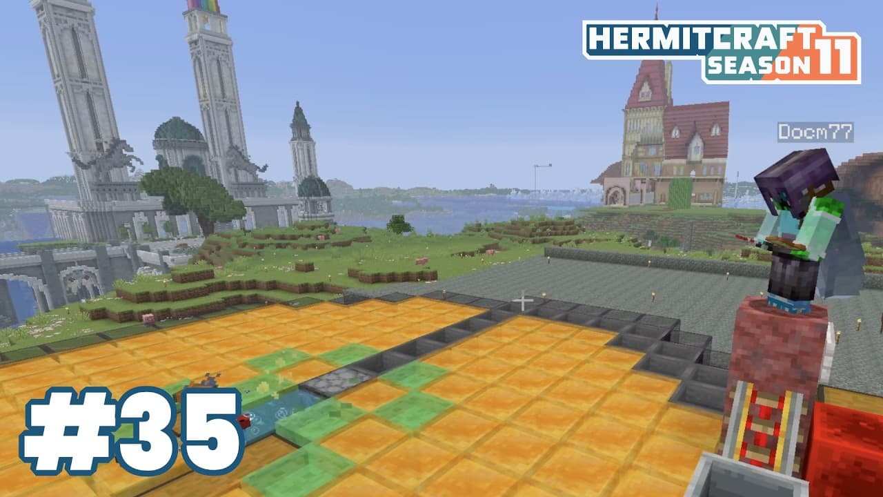 Physics fun! Billiards with Doc! Fountain with fish!  — HermitCraft 11: ep 35