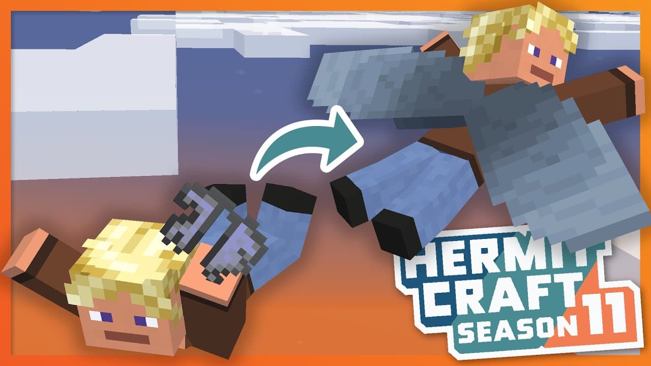 Mid-Air Elytra Repair!!! - Minecraft Hermitcraft Season 11
