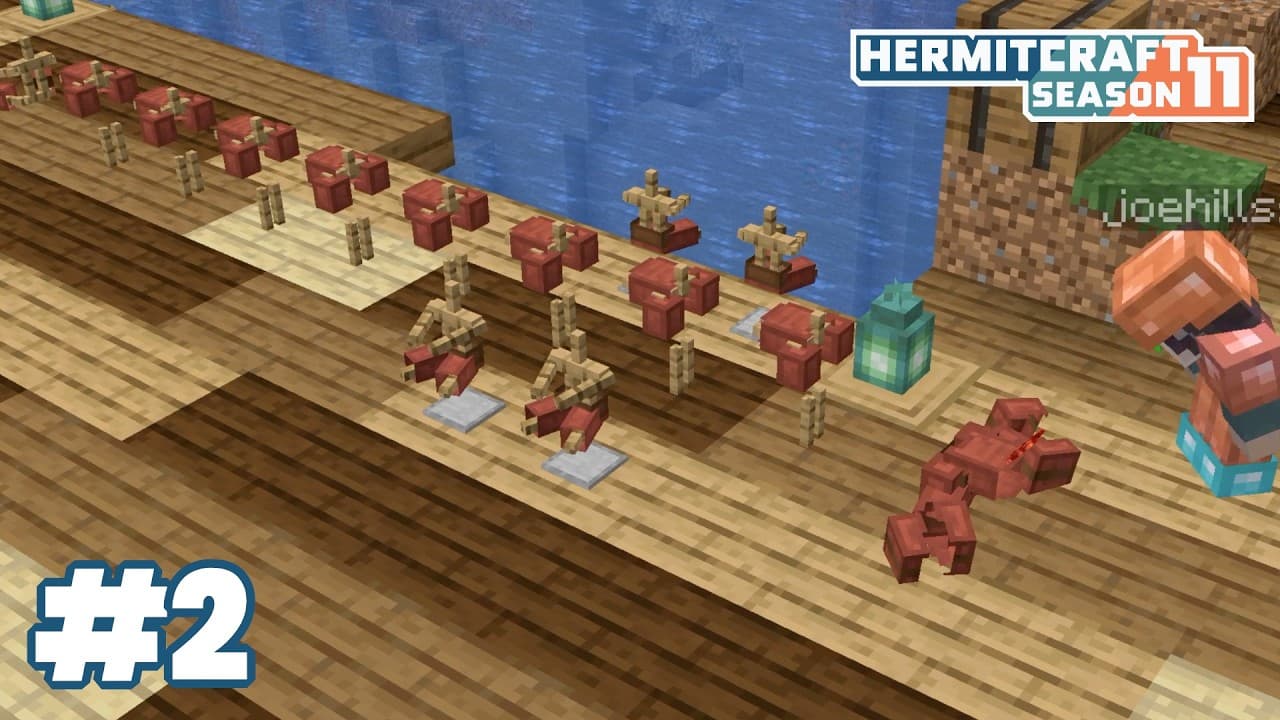 So many visitors! Dock lobster?! — HermitCraft 11: ep 2