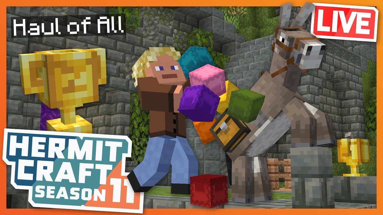 🔴Storing EVERYTHING in a Donkey!!! - Minecraft Hermitcraft Season 11