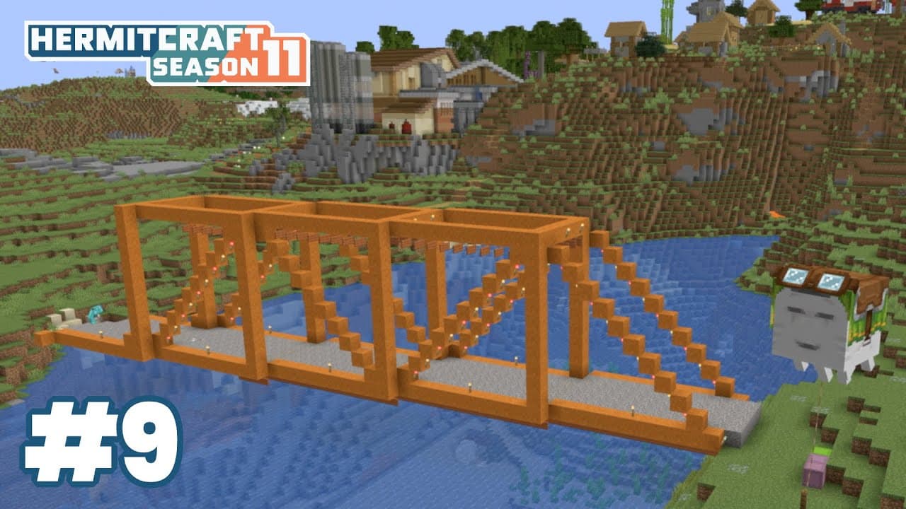 Unstable span bridge! More days of Christmas! — HermitCraft 11: ep 9